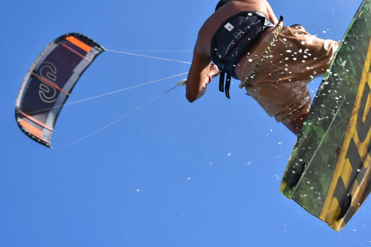 KiteAdventure rider performing a kitesurfing action in Mayapo, Colombia